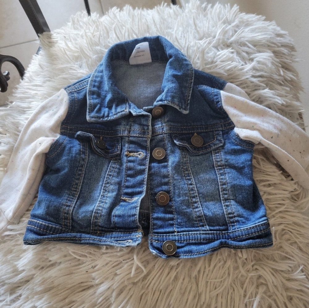 Infant baby girl jean jacket